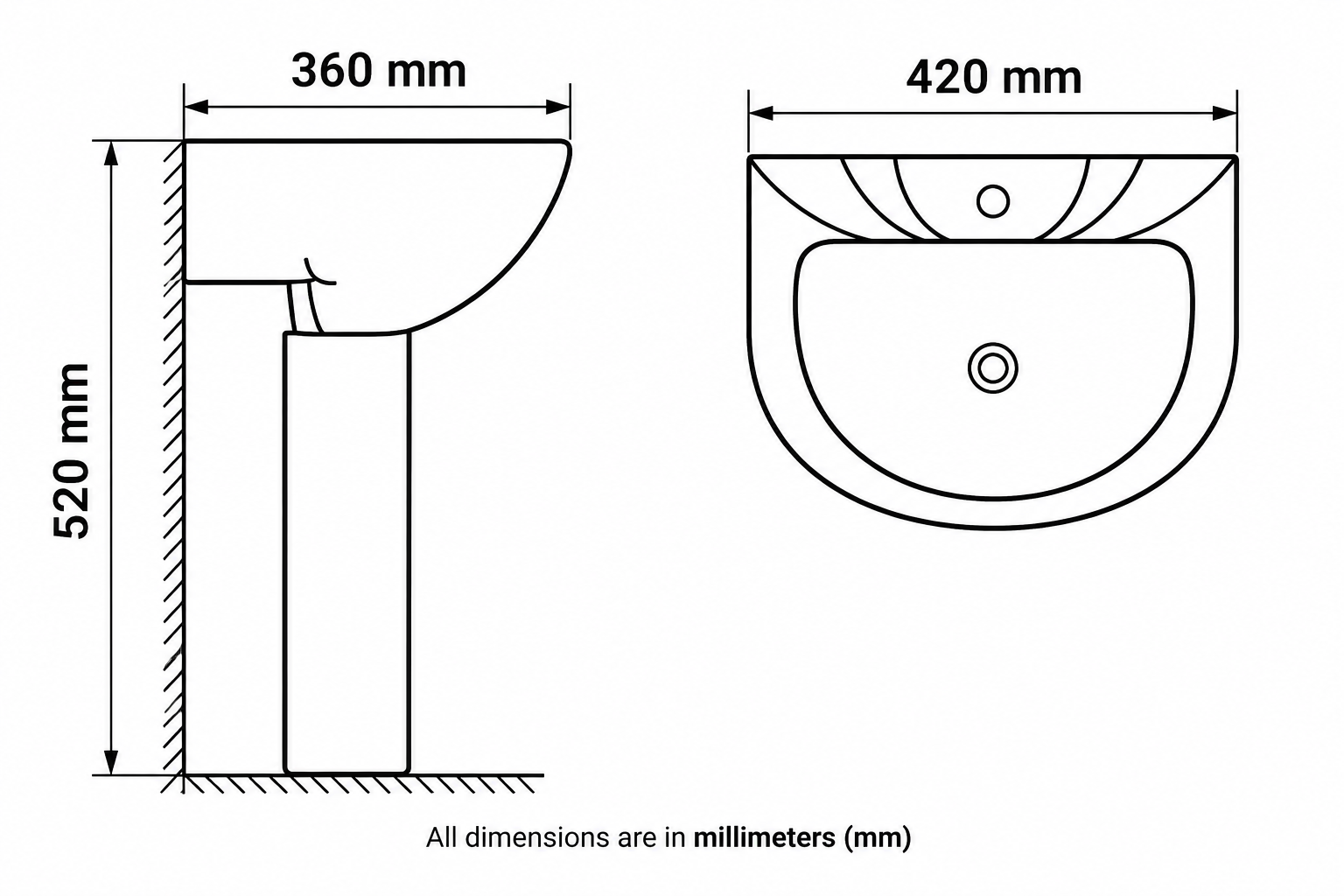 Kids Pedestrian Wash Basin