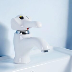Fun Hot & Cold Elephant Faucet-White