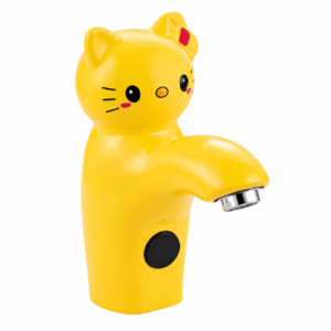 Yellow Kids Cat Sensor Faucet – Automatic Ceramic Wash Basin Tap for Bathrooms